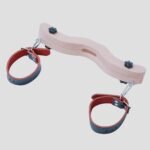 Natural Wood Restraint Bar with Adjustable Leather Cuffs - Image 14