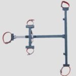 Black Adjustable Restraint Frame with Locking Cuffs - Image 4