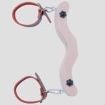 Natural Wood Restraint Bar with Adjustable Leather Cuffs - Image 13