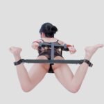 Black Adjustable Restraint Frame with Locking Cuffs - Image 17