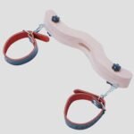 Natural Wood Restraint Bar with Adjustable Leather Cuffs - Image 12