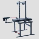 Black Suspension Bondage Chair with Adjustable Restraints - Image 5