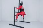 Black Restraint Pleasure Rack with Adjustable Support - Image 11