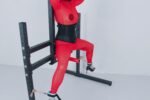 Black Restraint Pleasure Rack with Adjustable Support - Image 20