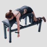 Black Adjustable Restraint Spanking Bench with Versatile Bondage Features - Image 19