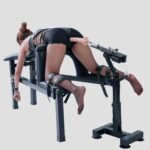 Black Adjustable Restraint Spanking Bench with Versatile Bondage Features - Image 9
