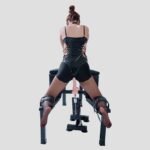 Black Adjustable Restraint Spanking Bench with Versatile Bondage Features - Image 8