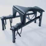 Black Adjustable Restraint Spanking Bench with Versatile Bondage Features - Image 7