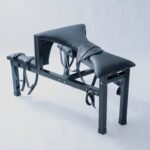 Black Adjustable Restraint Spanking Bench with Versatile Bondage Features - Image 6