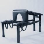Black Adjustable Restraint Spanking Bench with Versatile Bondage Features - Image 5