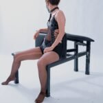 Black Adjustable Restraint Spanking Bench with Versatile Bondage Features - Image 11