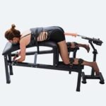 Black Adjustable Restraint Spanking Bench with Versatile Bondage Features