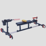 Red Adjustable Bondage Positioning Frame with Restraints - Image 9