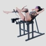 Black Adjustable Bondage Chair with Restraint System - Image 10