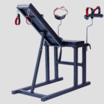 Black Adjustable Bondage Chair with Restraint System - Image 4