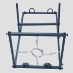 Black Restraint Frame for Submissive Play with Adjustable Chains - Image 6