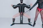 Black Adjustable Bondage Throne with Restraint System - Image 17