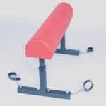 Red Supportive Bondage Bench with Adjustable Restraints - Image 5