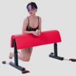 Red Supportive Bondage Bench with Adjustable Restraints - Image 12