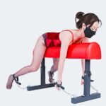 Red Supportive Bondage Bench with Adjustable Restraints