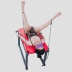 Red Bondage Stimulation Table with Adjustable Restraint Points - Image 5