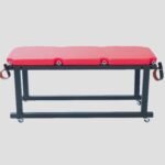 Red Bondage Stimulation Table with Adjustable Restraint Points - Image 3