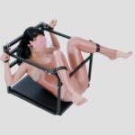 Black Restraint Pleasure Frame with Adjustable Support - Image 10