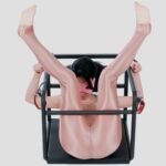 Black Restraint Pleasure Frame with Adjustable Support - Image 9
