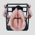 Black Restraint Pleasure Frame with Adjustable Support - Image 7