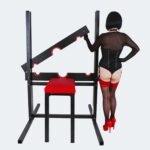 Red Adjustable BDSM Restraint Rack with Tilt Feature