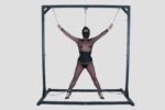 Black Suspension Restraint Frame with Adjustable Cuffs - Image 10