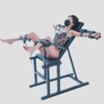 Black Adjustable Pleasure Chair with Stimulation Features - Image 13