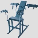 Black Adjustable Pleasure Chair with Stimulation Features - Image 12