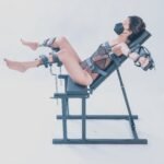 Black Adjustable Pleasure Chair with Stimulation Features - Image 5