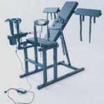 Black Adjustable Pleasure Chair with Stimulation Features - Image 2