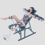 Black Adjustable Pleasure Chair with Stimulation Features - Image 25