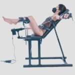 Black Adjustable Pleasure Chair with Stimulation Features - Image 26