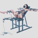 Black Adjustable Pleasure Chair with Stimulation Features - Image 23