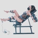 Black Adjustable Pleasure Chair with Stimulation Features - Image 22