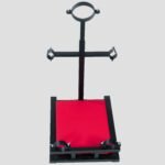 Red Kneeling Restraint Frame with Adjustable Cuffs - Image 7
