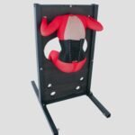 Black Restraint Rack with Red Bondage Features - Image 9