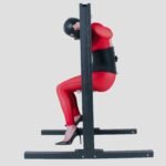 Black Restraint Rack with Red Bondage Features - Image 8