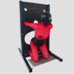 Black Restraint Rack with Red Bondage Features - Image 7