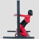 Black Restraint Rack with Red Bondage Features - Image 6