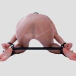 Black Adjustable Restraint Bar with Bondage Features - Image 10