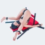 Red Adjustable Pleasure Bench with Restraint Features