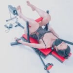 Red Adjustable Pleasure Bench with Restraint Features - Image 19