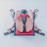 Red Adjustable Pleasure Bench with Restraint Features - Image 15