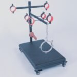 Black Restraint Pleasure Table with Adjustable Ankles - Image 4