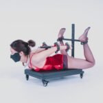 Black Restraint Pleasure Table with Adjustable Ankles - Image 12